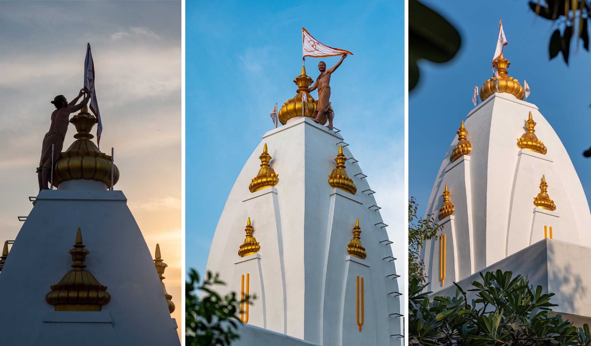 Temple Dome Completed - Rupanuga Bhajan Ashram